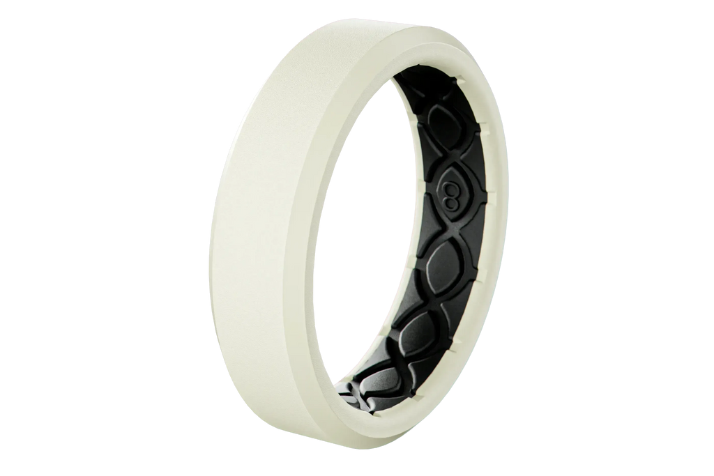 Zeus Cream White Thin Ring