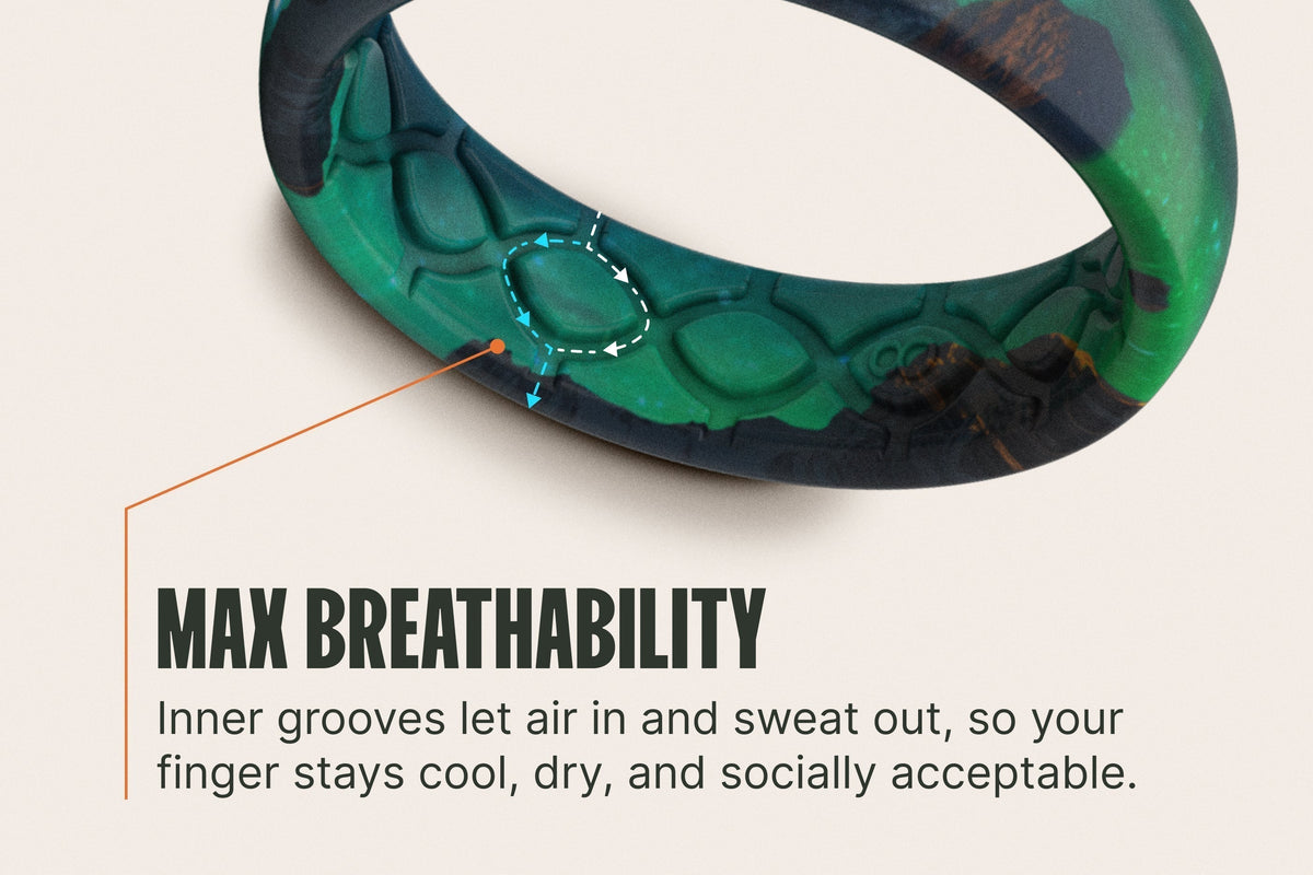 Blue Swirl Thin Ring